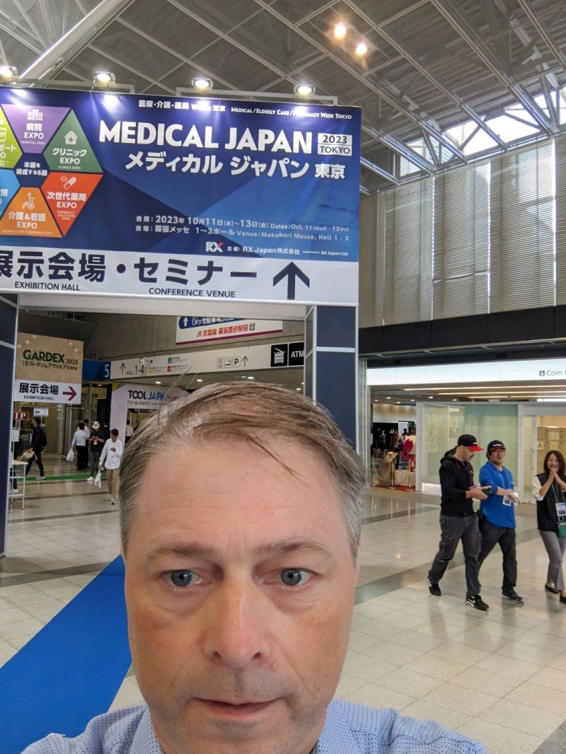 Our CEO Stefan Sandström at the MedicalJapan 2023 event at Makuhari Messe in Chiba.